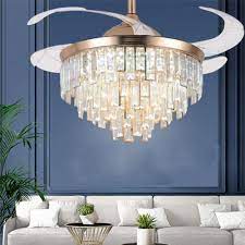 Ceiling fans are a great investment in your homes. Luxurious Crystal Led Ceiling Fan Lights My Aashis
