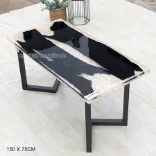 Mkrt 1906110 Incredible Workmanship Unique Design Black Wood White Epoxy Custom Table Resin Furniture Kitchen Table Legs Kitchen Room Design