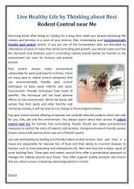 The good news is, testing has also been. Live Healthy Life By Thinking About Best Rodent Control Near Me By Flyco The Green Pesty Issuu