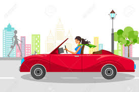 Schone Frau Fahrenden Auto Vektor Illustration Lizenzfrei Nutzbare Vektorgrafiken Clip Arts Illustrationen Image 56873599
