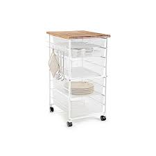elfa white mesh kitchen cart the