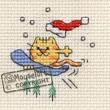 Christmas card cute cross stitch patterns to print. Stitchlets Christmas Card Cross Stitch Kit Snowboarding Cat Cross Stitch Christmas Cards Cross Stitch Patterns Christmas Christmas Cross Stitch