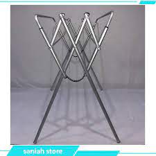 Kemudian, kamu hanya tinggal menjepit baju pada kawat. Jemuran Pakaian Lipat Jemuran Baju Dan Handuk Stand Rack Multifungsi Rak Gantungan Baju Handuk Kamar Shopee Indonesia