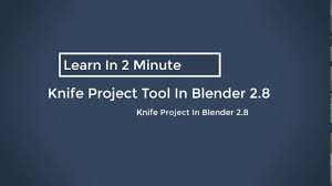 Knife Project Tool In Blender 2 8 How To Use Knife Project Tool In Blen Blender Tutorial Blender Projects