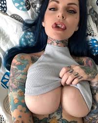 Download Riae Suicide Piercing Tattoo Blue Hair - 4844x3229 Porno Photos Erotic Wallpapers