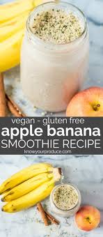 Our Apple Banana Smoothie Is The Perfect Smoothie For Fall This Is An Almond Milk Smoothie Banana Apple Smoothie Apple Smoothie Healthy Banana Smoothie Recipe