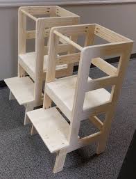 Made A Pair Of Learning Towers For Co Worker S Toddler Twins To Practice Pocket Holes Learning Tower Learning Tower Diy Toddler Kitchen