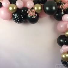 Pink Black And Gold Balloon Arch Modern Black Pink And Gold Balloon Garland Cloud Kit Organic Balloon Arch Diy Balloon Backdrop Decoration Video Video Black And Gold Balloons Pink Gold Party Gold Balloons