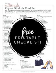 free printable capsule wardrobe checklist making lemonade