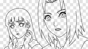 Sakura Haruno Hinata Hyuga Line Art Naruto Shippuden Vs Sasuke Uchiha Tree Transparent Png A page for describing characters: sakura haruno hinata hyuga line art