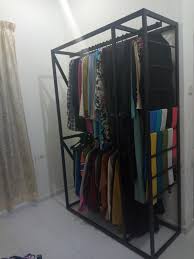 Jenis tampal pada dinding & bar sangkut pada grill. Rak Baju Diy Desainrumahid Com