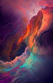 Hd Wallpaper Orange And Multicolored Abstract Painting Digital Art Backgrounds Wallpaper Flare