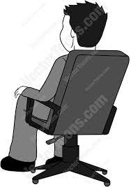 back view of a man sitting in an office chair chair drawing chair sitting chair