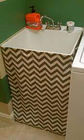 31 Creative Ways To Hide Eyesores Around Your Home Laundry Room Sink Sink Skirt Laundry Room Makeover