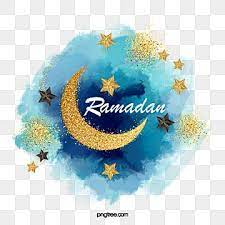 Ramadan Moon Muslim Islamism Frame Hanging Frame Decoration Shine Luster Powder Golden Powder Gradient Extrav In 2021 Wallpaper Ramadhan Blue Watercolor Stars And Moon