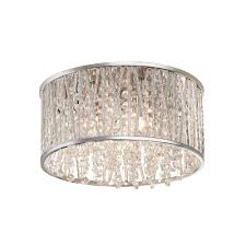 Here, you can find stylish flush mount lighting that cost less than you thought possible. Home Decorators Collection Saynsberry 11 5 In 3 Light Polished Chrome And Crystal Drum Shape Flush Mount 4411 Ndm The Home Depot