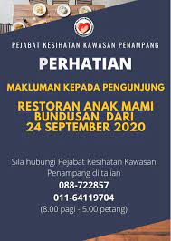 Melampaui masa jabatan atau batas waktu berlakunya wewenang Pusat Maklumat Rakyat Utc Sabah On Twitter Perhatian Kepada Sesiapa Yang Ada Mengunjungi Restoran Anak Mami Bundusan Bermula Dari 24 September 2020 Mohon Hubungi Pejabat Kesihatan Kawasan Penampang Di Talian Seperti Yang