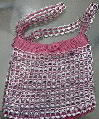 Recycled Bag Crochet Crochet For Beginners Pop Tab Purse Pop Tab Crafts Recycled Plastic Bags