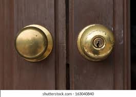 Get the metal locking off the . Door Knob Key Hole Stock Photo Edit Now 163040840