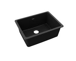 Elkay quartz classic sinks have a smooth surface and a visible depth to their structure. Elkay Quartz Classic 24 5 8 X 18 1 2 X 9 1 2 Single Bowl Undermount Sink Black