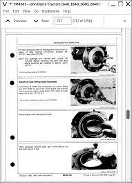 Fast download of your user's manual. John Deere Tractors 1640 1840 2040 2040s Service Technical Manual Tm4363 A Repair Manual Store
