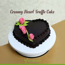Heart Shape Happy Birthday Chocolate Cake Order Cakes Online Heart Shaped Cakes Cake Cake Truffles