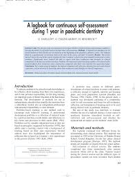 Phone dr tesnear to confirm receipt of report 11. Pdf A Logbook For Continuous Self Assessment During 1 Year In Paediatric Dentistry