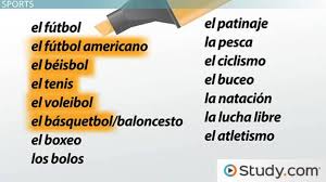 This is due to the fact that many sports are not of spanish origin. Spanish Sports Vocabulary Video Lesson Transcript Study Com