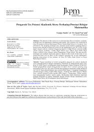 Tes potensi akademik smp pdf. Pdf Pengaruh Tes Potensi Akademik Siswa Terhadap Prestasi Belajar Matematika