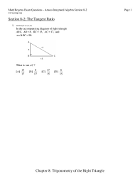Examples, solutions, and videos to help gcse maths students learn about the trigonometric ratio called tangent. The Tangent Ratio Worksheet For 10th 11th Grade Lesson Planet