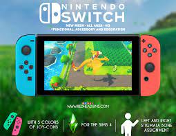 Nintendo Switch Functional Accessory And Decoration Redheadsims Cc Nintendo Sims 4 Nintendo Switch