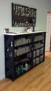 Custom Locking Display Case At Stylized Hair Salon State College Pa Iron Furniture Wrought Iron Furniture Locking Display Case