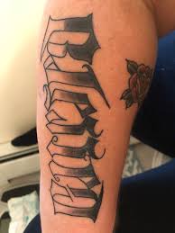 Looking for cursive tattoo fonts? Just Got This Less Then A Week Ago I Got It From Here It S The Blessed Cursed Tattoo In The Pinterest Pic There Is A Wing Demon Tattoo Tattoos Tattoo Quotes