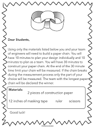 Free Stem Activity To Build Teamwork The Longest Paper Chain Stem Activity Free Teaching Stem Stem Lesson Stem Challenges
