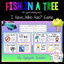 Some people might mistakenly think fishing games are boring. The Fish In A Tree I Have Who Has Game Includes 35 Colorful Cards To Use In Your Classroom It Is Fish In A Tree Elementary Resources Teaching Elementary
