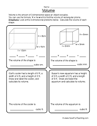 This worksheet help you to understand how to compute rectangular cuboid volume, surface area, diagonal length and perimeter. Volume Rectangular Prisms Worksheet Have Fun Teaching
