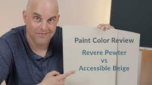 I'll be sharing more of this space later on as i get it styled to completion. Benjamin Moore Revere Pewter Vs Sherwin Williams Accessible Beige Color Review Youtube