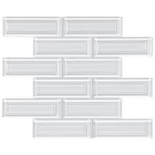 From walls to backsplashes to flooring, our 2x6 zellige subway tiles can be used to transform any space into a place of beauty. Mto0514 Modern 2x6 Beveled Subway White Glossy Molded Glass Mosaic Tile Walmart Com Walmart Com
