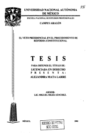 Existen tres tipos de veto: El Veto Presidencial En El Procedimiento De Reforma Constitucional