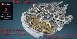 Millennium Falcon Interior 3d Printable Parts Kit 2 Hyperdrive And Engineering Bay Millennium Falcon Millennium 3d Printing