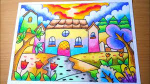 Mewarnai gradasi dengan crayon pemandangan alam rumah mp3 & mp4. Menggambar Pemandangan Alam Rumah Dengan Gradasi Crayon Oilpastel Drawing Scenery Of House Youtube