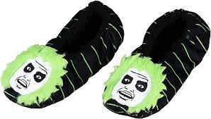 Amazon.com: Beetlejuice Slippers 3D Hair Embroidered Character Slipper  Socks with No-Slip Sole For Women Men (Small) : Clothing, Shoes & Jewelry