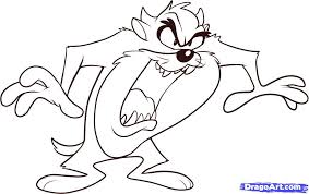 This drawing was made at internet users' disposal on 07 february 2106. Cartoon Character Taz Coloring Home
