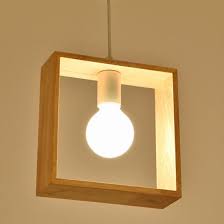 Ywxlight Home Decoration Personality Creative Simple Solid Wood Geometric Pendant Lights Square Alexnld Com