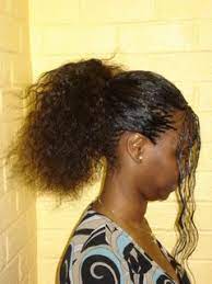 This hairstyle will go perfectly with wet and wavy hair. Full Wet And Wavy Micro Braid Ponytail Thirstyroots Com Black Hairstyles Wet And Wavy Hair Braided Hairstyles Hair Styles