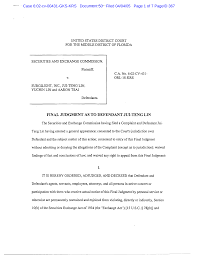 FINAL JUDGMENT AS TO DEFENDANT JUI-TENG LIN