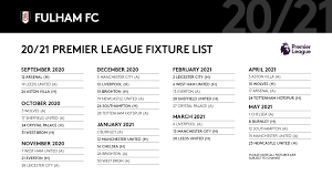 For example, if a team's odds are 2.30, the expected chance of winning is 43%. Your Premier League 20 21 Fixtures Fulham Fc Official Facebook