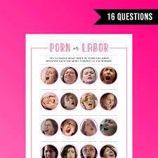 Porn or Labor, Valentines Day, Bachelorette Party Games, Hen Party Game,  Baby Shower Game, Loving or Labor Quiz, Bridal Shower Games