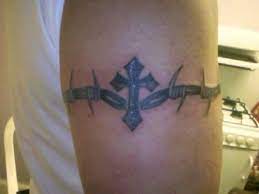 Cross tattoo with barbed wire. Barb Wire Cross Tattoo Novocom Top