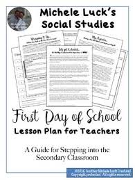 First Day Of School Lesson Plan For Teachers Middle High School Teacher Lesson Plans School Lesson Plans School Lessons